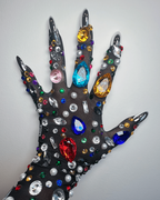 DISCO Rhinestone Gloves-Gloves-SAINT CHIC