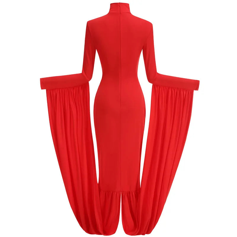 DRAMA Draped Gown-dress-SAINT CHIC