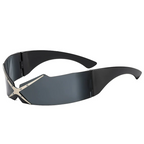 CHROMEWAVE One-Piece Shield – Sculpted Steampunk Shades