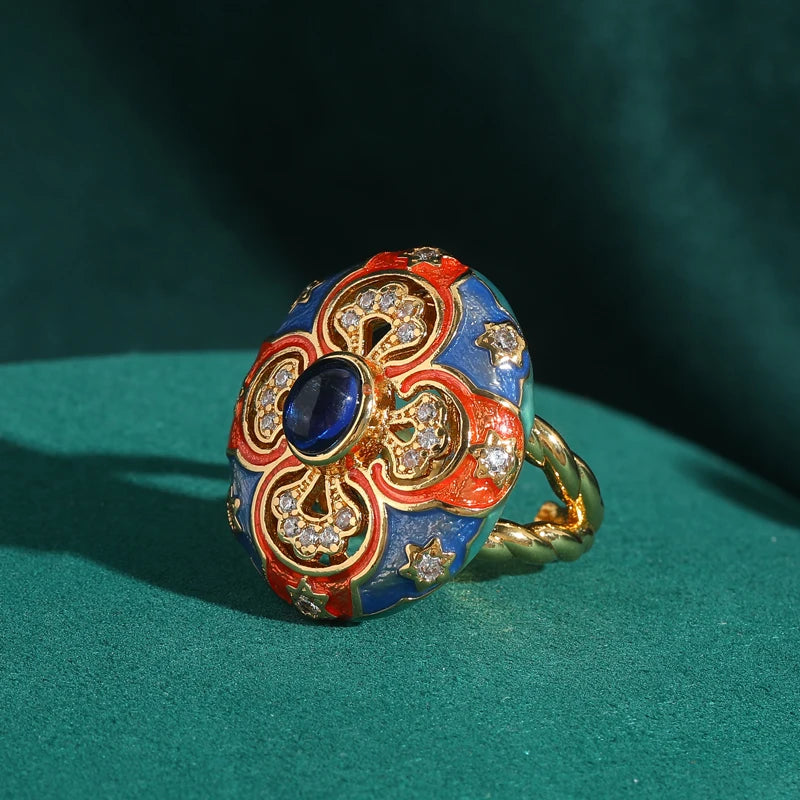 ROSETTE Enamel Ring