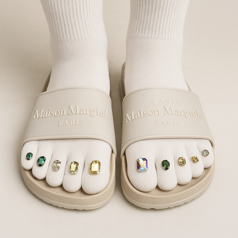 FIVE FINGER Rhinestone Toe Socks – Sparkle & Comfort