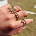 FLIRT Drop Stack Ring Set-ring-SAINT CHIC