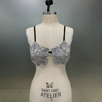 FLORA Crystal Bra Top-top-SAINT CHIC