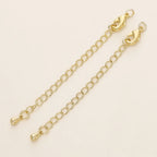 GOLD PLATED EXTENSION CHAINS – 5pc Charm Set with Lobster Clasps-Jewelry-SAINT CHIC
