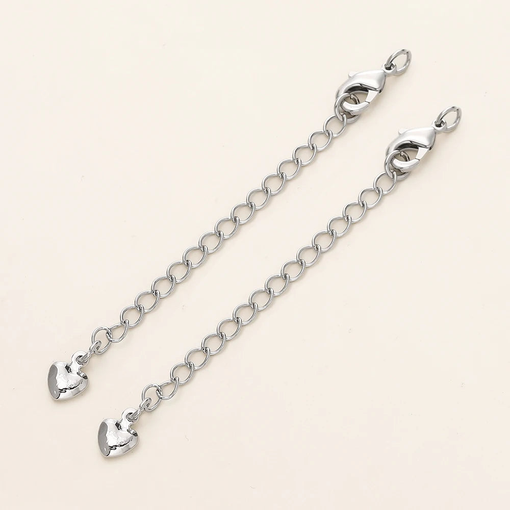 GOLD PLATED EXTENSION CHAINS – 5pc Charm Set with Lobster Clasps-Jewelry-SAINT CHIC