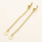 GOLD PLATED EXTENSION CHAINS – 5pc Charm Set with Lobster Clasps-Jewelry-SAINT CHIC