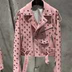 HEARTS Biker Jacket-Jacket-SAINT CHIC