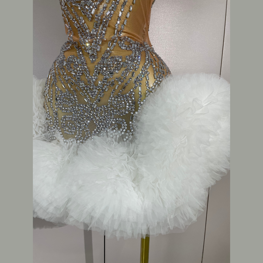 ICE SWAN Mini Dress-dress-SAINT CHIC