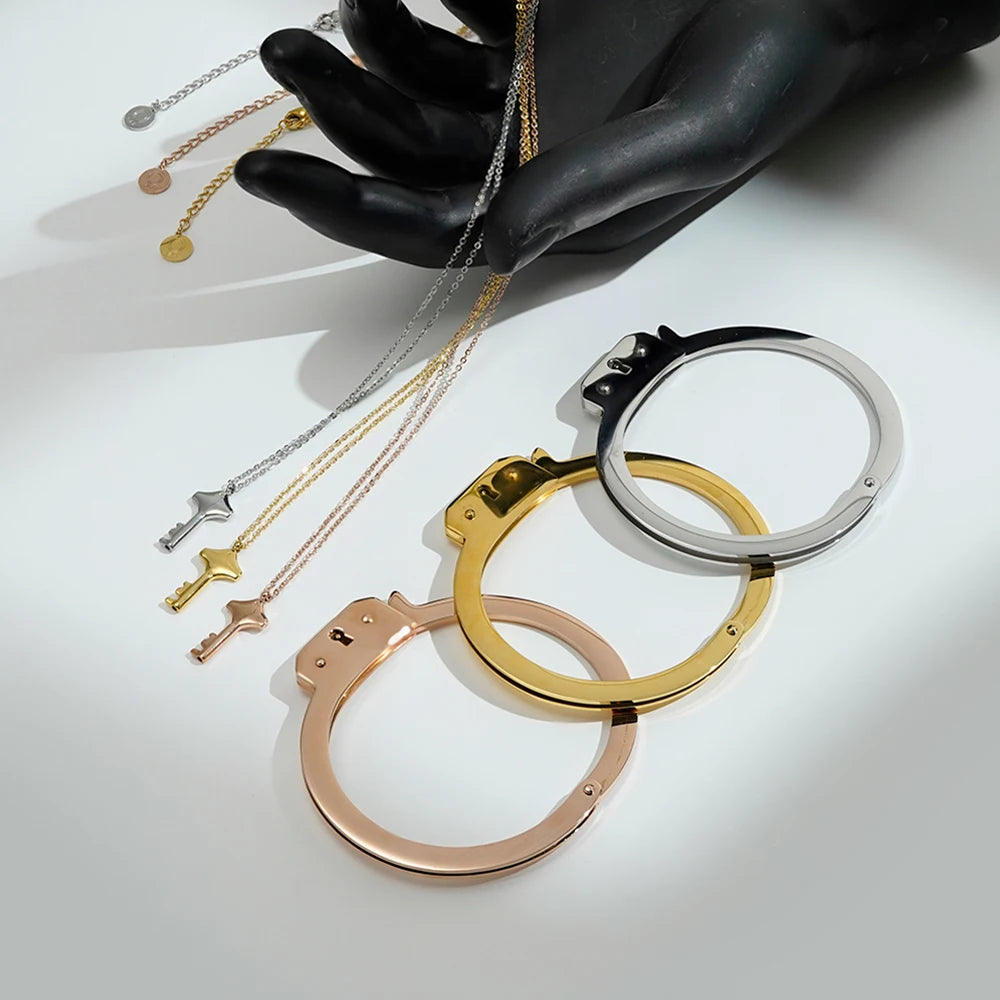 LOCK & KEY Bond Cuff + Necklace Set-necklace set-SAINT CHIC