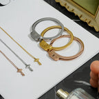 LOCK & KEY Bond Cuff + Necklace Set-necklace set-SAINT CHIC