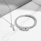 LOCK & KEY Bond Cuff + Necklace Set-necklace set-SAINT CHIC