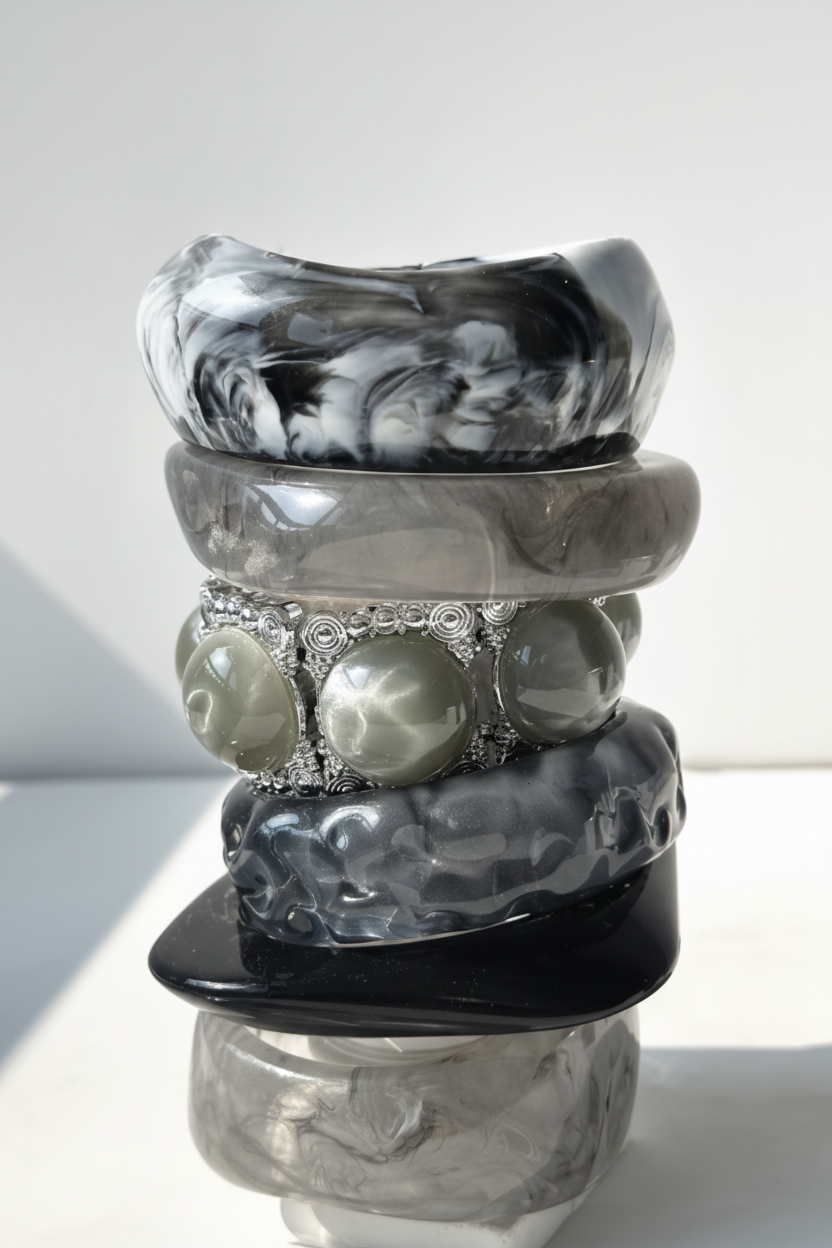 Marble Muse Bracelet Stack-bracelet-SAINT CHIC Main image