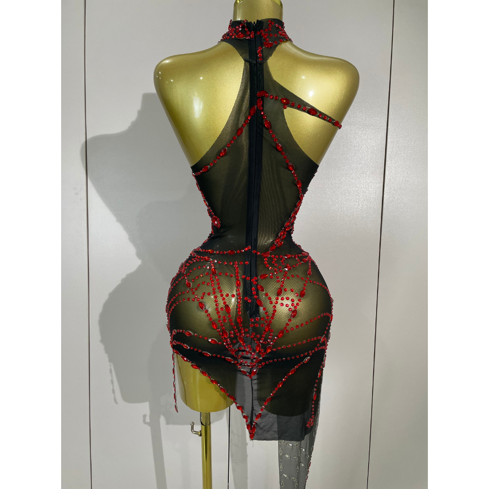 NIGHTFALL WEB Mini Dress-dress-SAINT CHIC