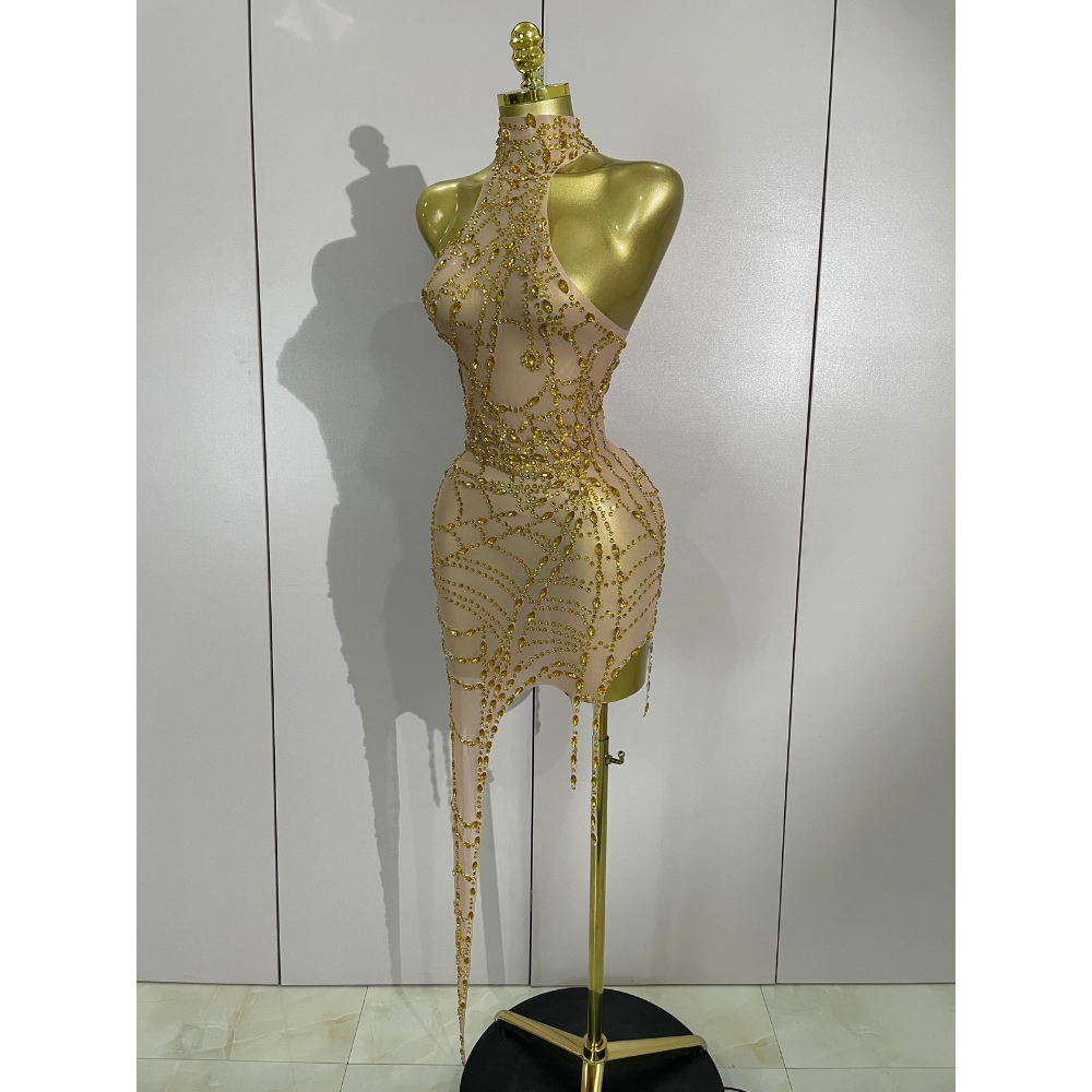 NIGHTFALL WEB Mini Dress-dress-SAINT CHIC