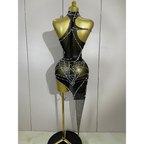 NIGHTFALL WEB Mini Dress-dress-SAINT CHIC