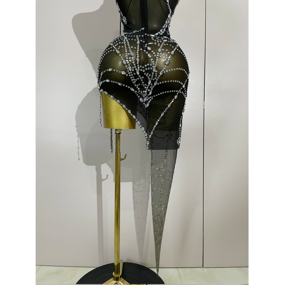 NIGHTFALL WEB Mini Dress-dress-SAINT CHIC