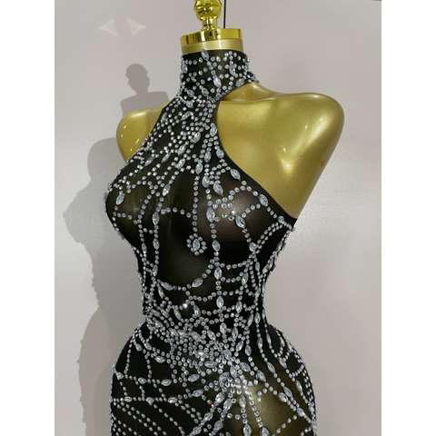 NIGHTFALL WEB Mini Dress