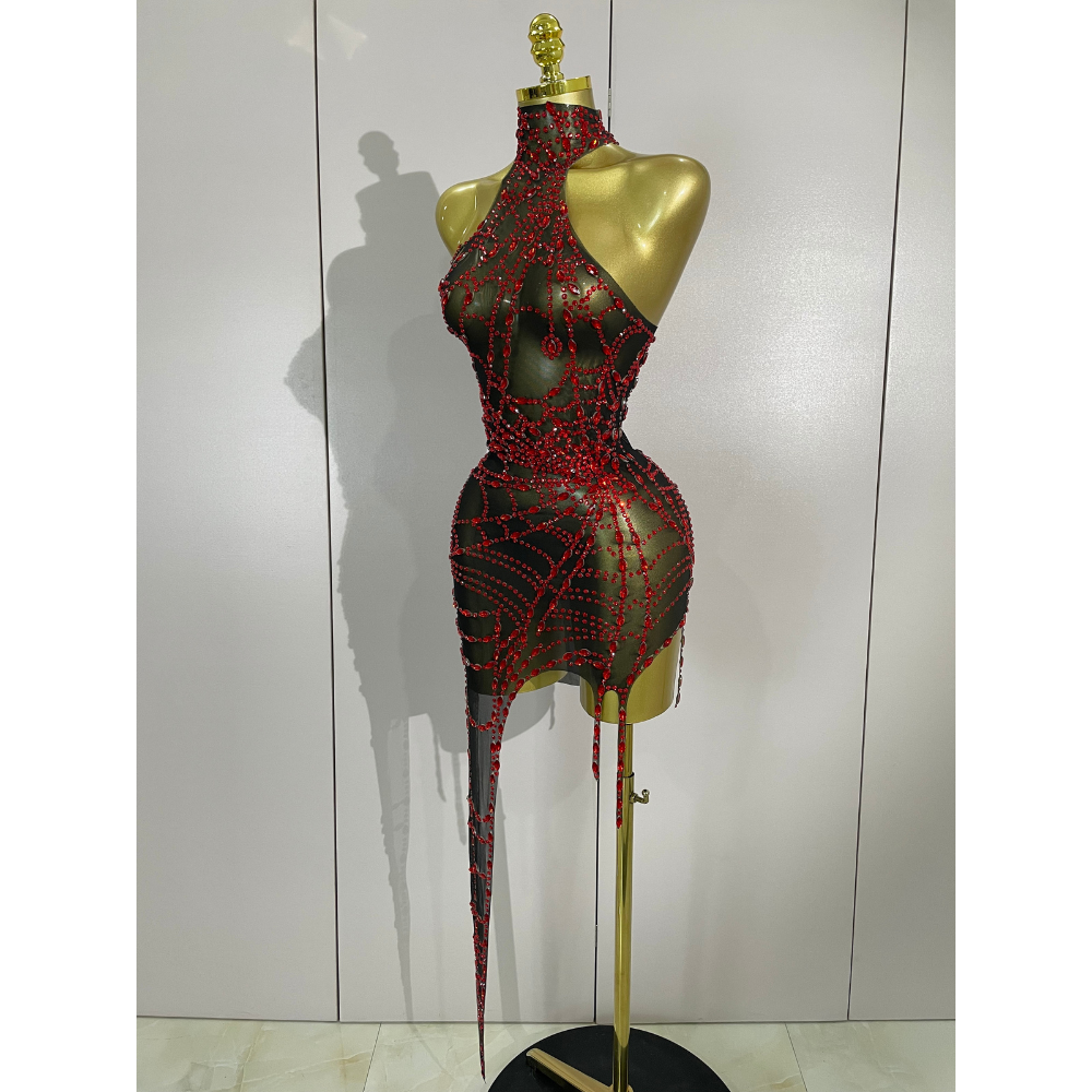 NIGHTFALL WEB Mini Dress