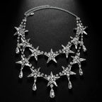 OPULENT Star Choker Necklace – Crystal Drop Statement Piece-Necklace-SAINT CHIC
