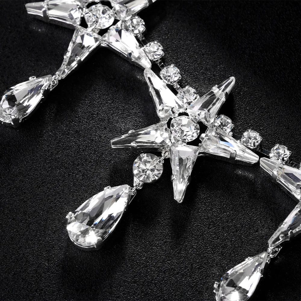 OPULENT Star Choker Necklace – Crystal Drop Statement Piece-Necklace-SAINT CHIC