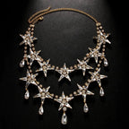 OPULENT Star Choker Necklace – Crystal Drop Statement Piece-Necklace-SAINT CHIC