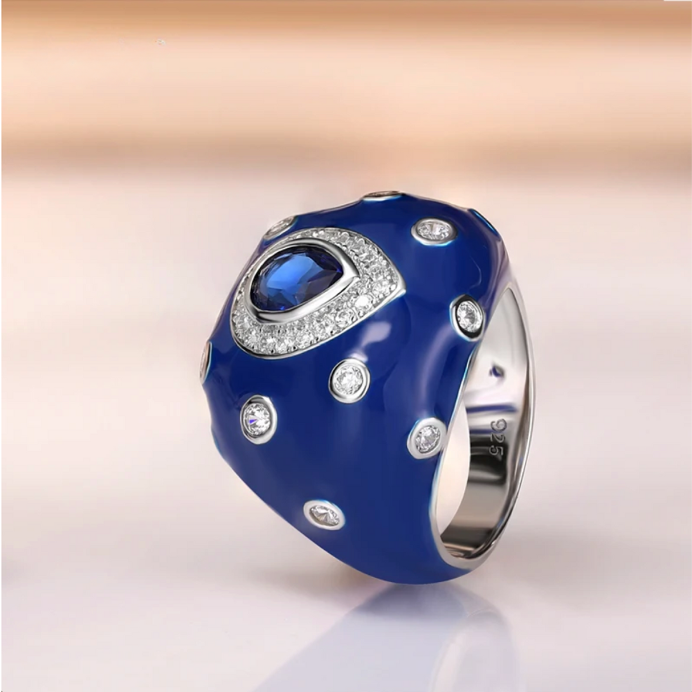 ORACLE Enamel Dome Cocktail Ring Image secondaire du produit