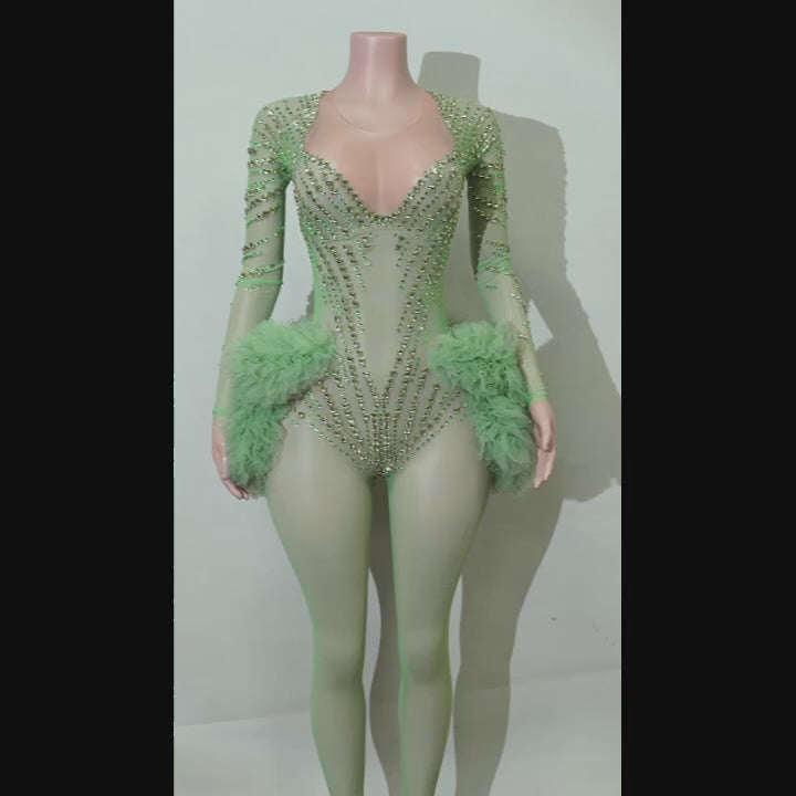 JADE Rhinestone Bodysuit