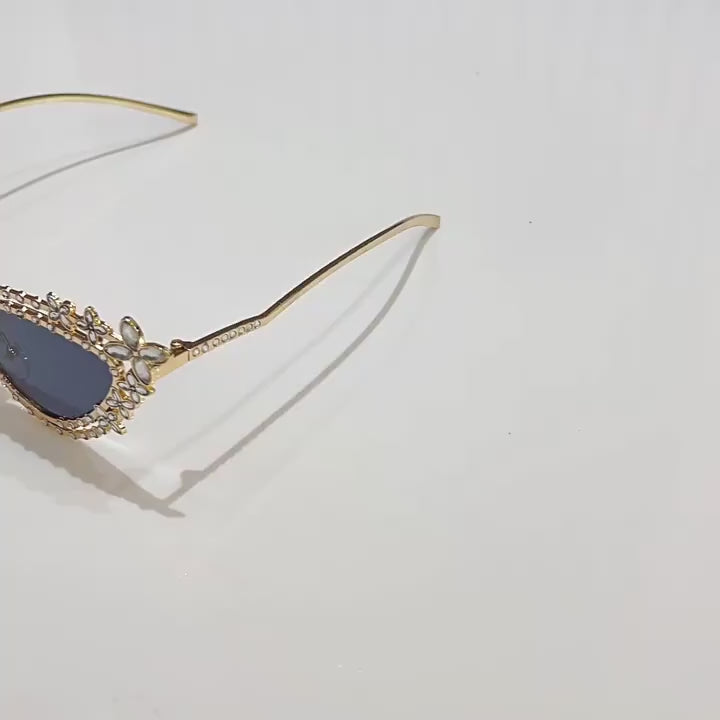 FLEUR Diamond Cat Eye Sunglasses