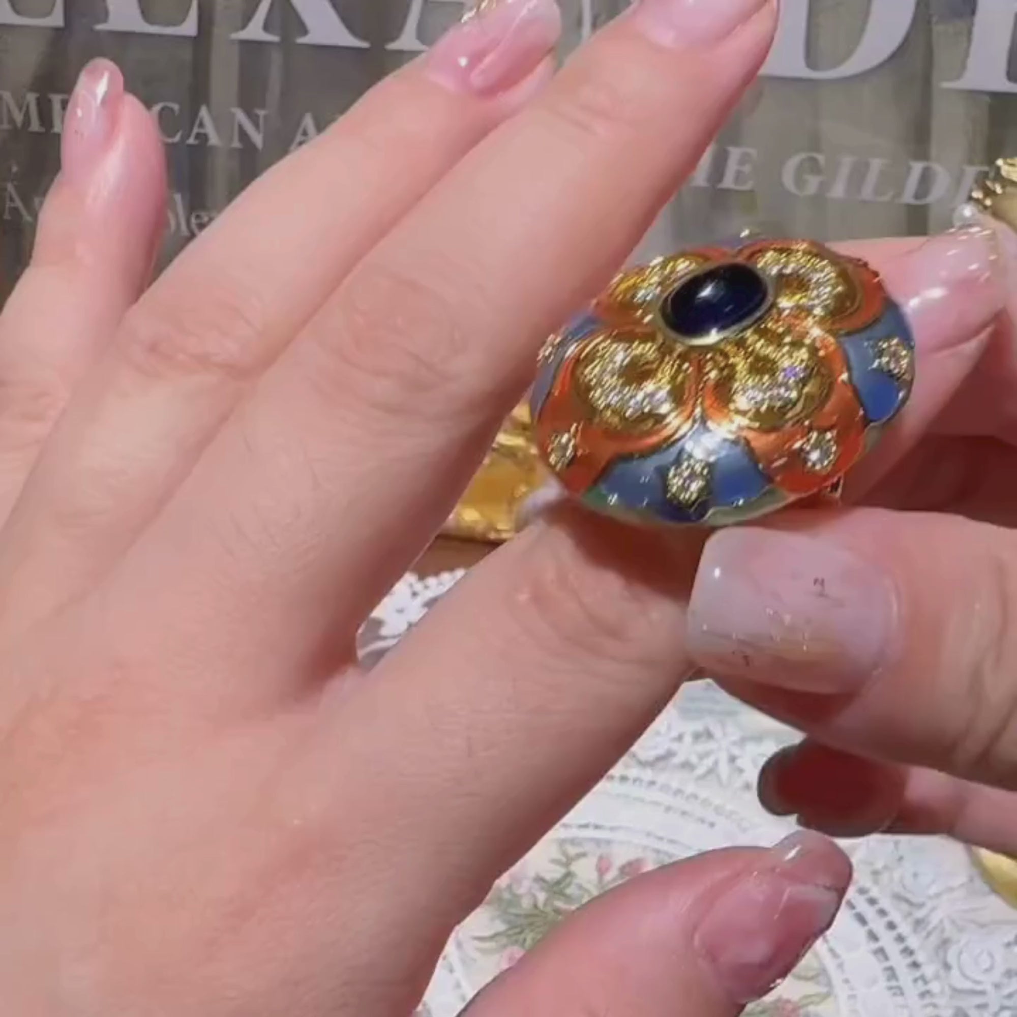 ROSETTE Enamel Ring