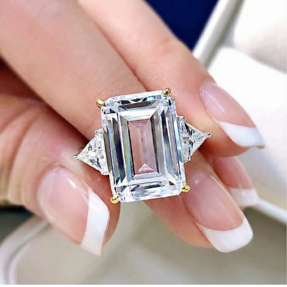 PRINCESS Emerald Cut Ring-ring-SAINT CHIC