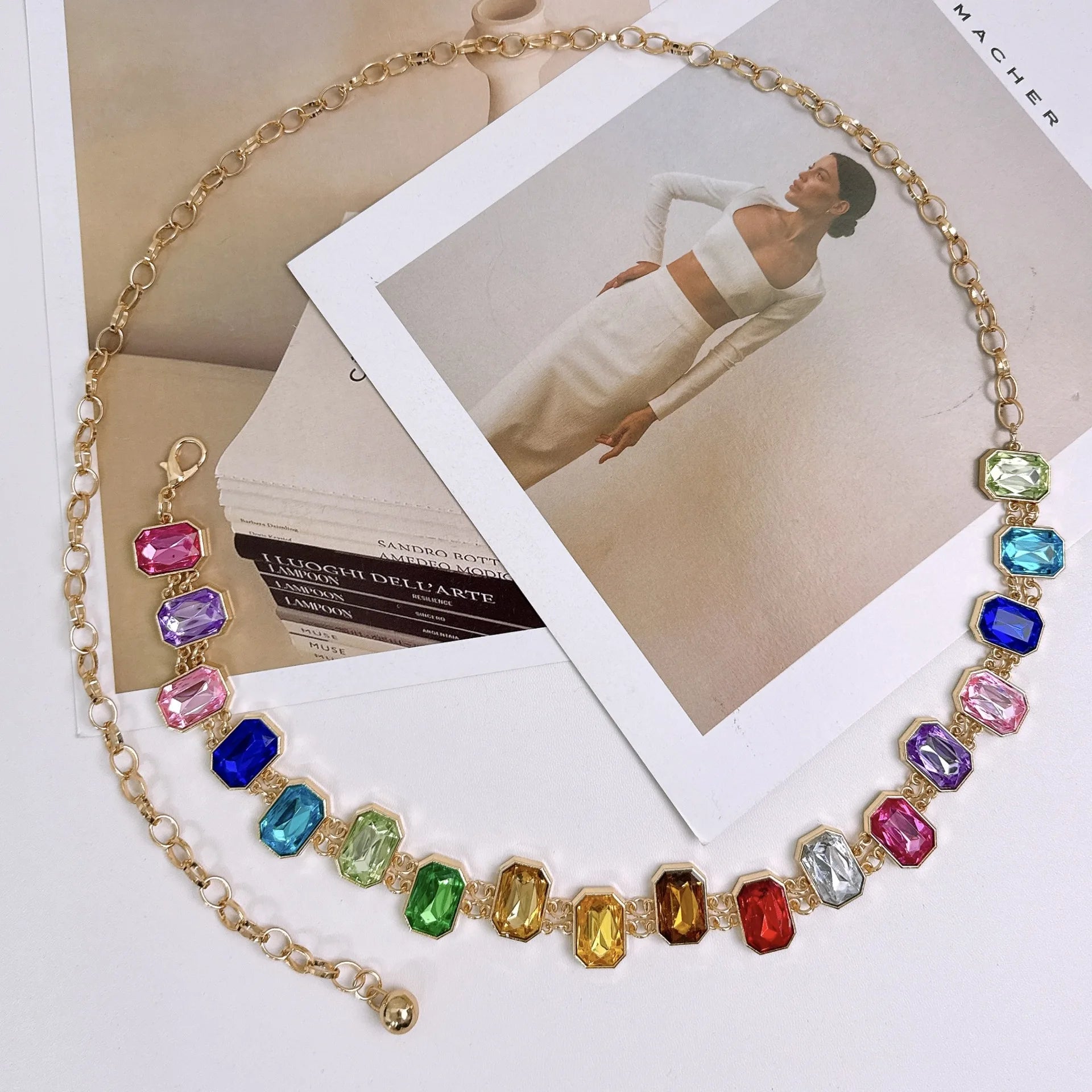 PRISM JEWEL Waist Chain-belt-SAINT CHIC