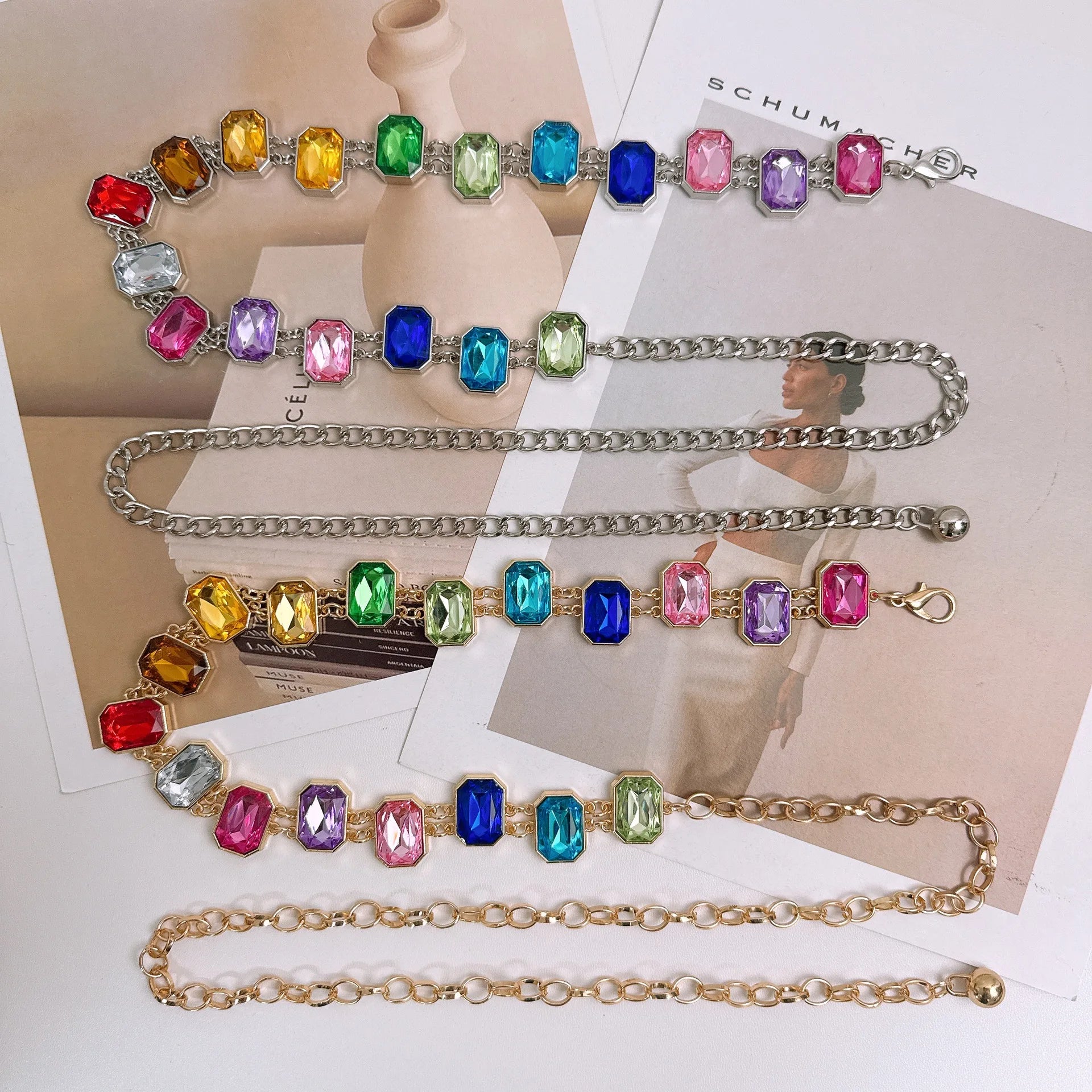 PRISM JEWEL Waist Chain-belt-SAINT CHIC