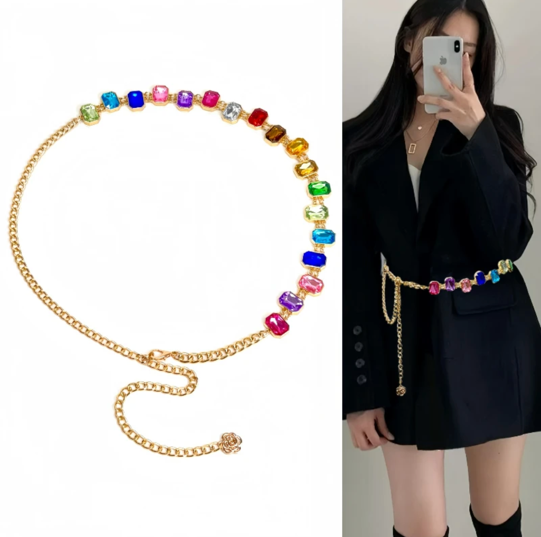 PRISM JEWEL Waist Chain-belt-SAINT CHIC
