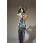 PRISMATIC Maxi Gown-dress-SAINT CHIC