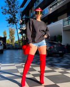 Red Flame Paparazzi Visor®-Hats-SAINT CHIC