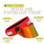 Red Flame Paparazzi Visor®-Hats-SAINT CHIC