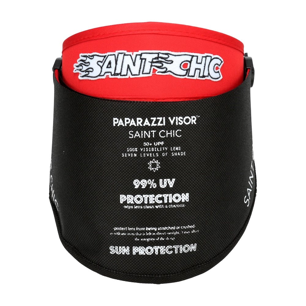 Red Flame Paparazzi Visor®-Hats-SAINT CHIC