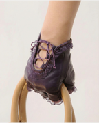 REGENCY Lace-Up Leather Driving Gloves