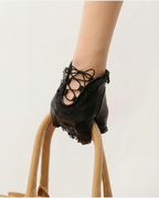 REGENCY Lace-Up Leather Driving Gloves