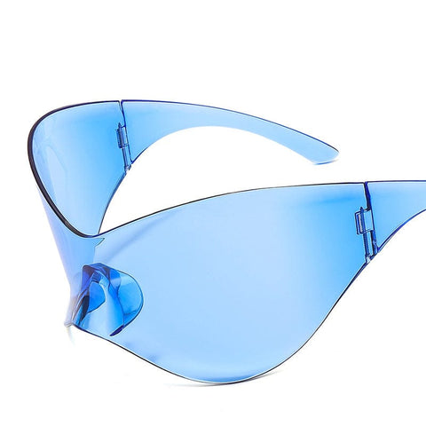 SAINT CHIC Blue NUNU Oversized Sunglasses