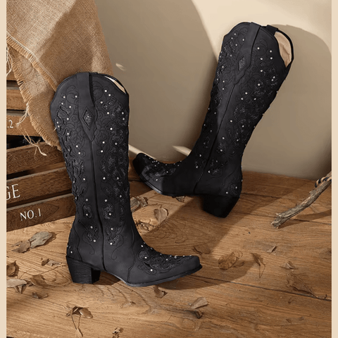 SAINT CHIC boot Black / 6 TYRANT Cowboy Boots