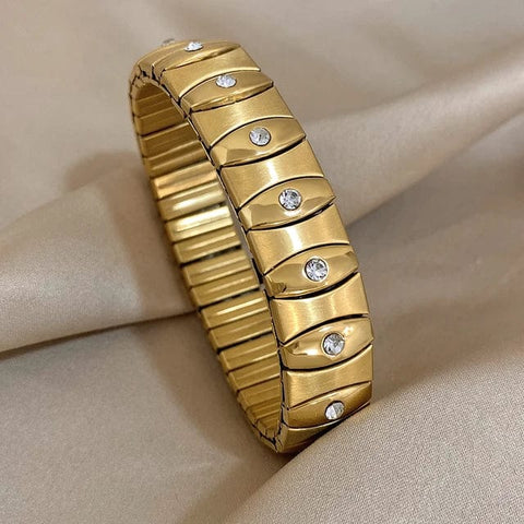 SAINT CHIC Bracelet Gold Oval VETTE Stack Bracelets