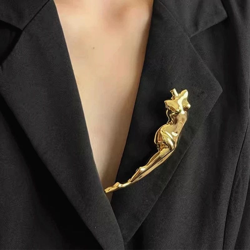 SAINT CHIC brooch Gold FIGURE Brooch