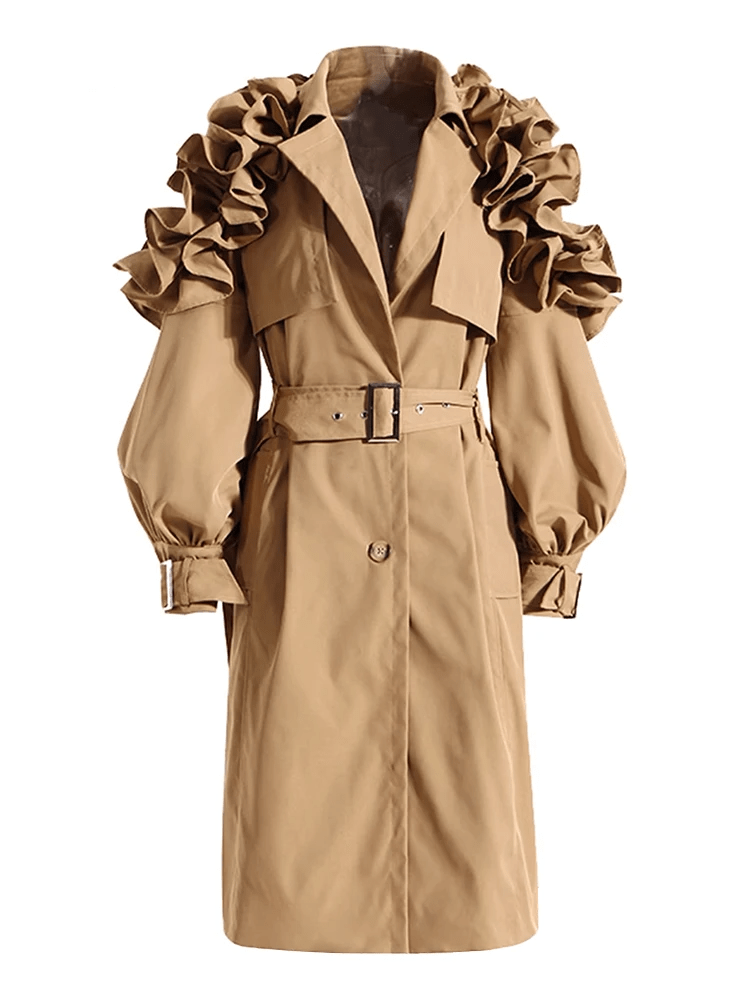 SAINT CHIC Coat Khaki / 40 CITY Trench Coat