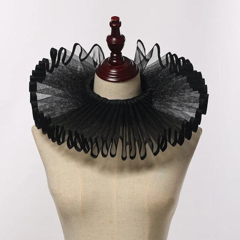 SAINT CHIC Collar Black RUFFLE Collar