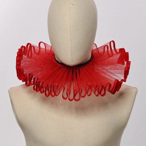 SAINT CHIC Collar Red RUFFLE Collar