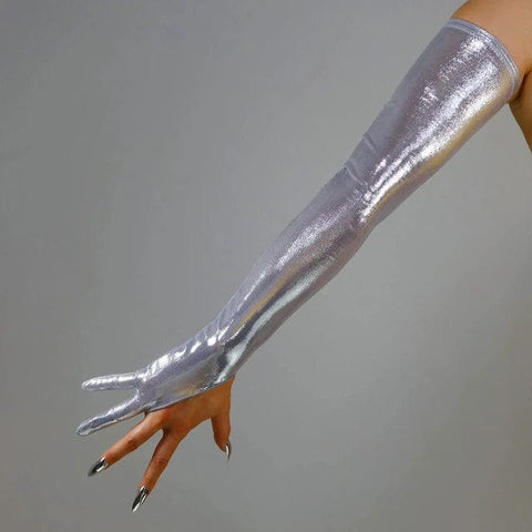 SAINT CHIC glove Silver SPLIT Opera Gloves