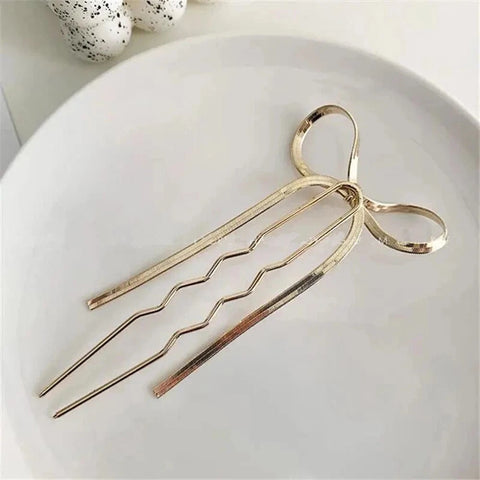 SAINT CHIC hair accesory BOWS Metal Hair Pin & Tie