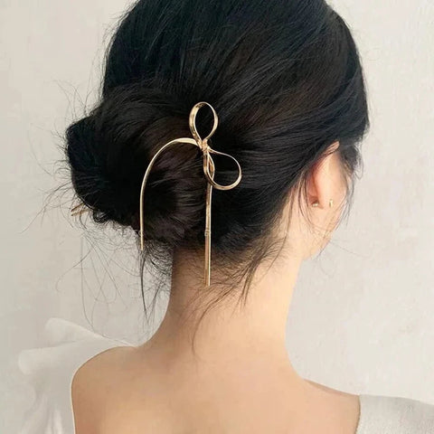 SAINT CHIC hair accesory BOWS Metal Hair Pin & Tie