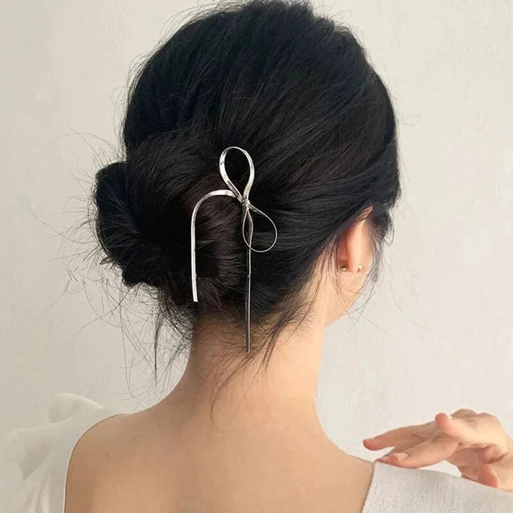 SAINT CHIC hair accesory BOWS Metal Hair Pin & Tie